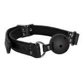 Черный кляп-шарик BALL GAG DIAMOND - Dream Toys - купить с доставкой в Туле