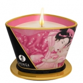 Массажная свеча Rose Petals с ароматом розы - 170 мл. - Shunga - купить с доставкой в Туле