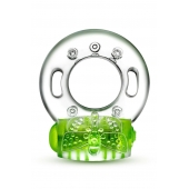 Зеленое эрекционное виброкольцо Arouser Vibrating C-Ring - Blush Novelties - в Туле купить с доставкой