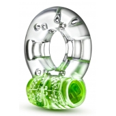 Зеленое эрекционное виброкольцо Arouser Vibrating C-Ring - Blush Novelties - в Туле купить с доставкой
