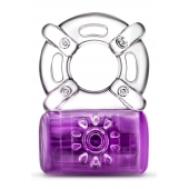 Фиолетовое эрекционное виброкольцо One Night Stand Vibrating C-Ring - Blush Novelties - в Туле купить с доставкой