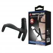 Черная вибронасадка на пенис Vibrating Penis Sling - Baile - в Туле купить с доставкой