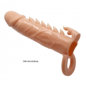 Телесная удлиняющая насадка Penis Sleeve Emmitt - 17 см. - Baile - в Туле купить с доставкой