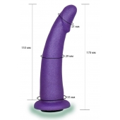 Фиолетовая гладкая изогнутая насадка-плаг - 17 см. - LOVETOY (А-Полимер) - купить с доставкой в Туле