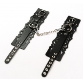 Узорчатые кожаные оковы с регулируемыми ремешками - Crazy Handmade - купить с доставкой в Туле