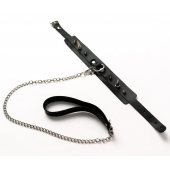 Черный ошейник с шипами и поводком - Crazy Handmade - купить с доставкой в Туле