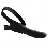 Черный кляп-страпон Masters Mini Face Fuck Strap-On - 14 см. - XR Brands - купить с доставкой в Туле