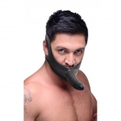 Черный кляп-страпон Masters Mini Face Fuck Strap-On - 14 см. - XR Brands - купить с доставкой в Туле