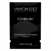 Крем для массажа и мастурбации Wicked Stroking and Massage Creme - 3 мл. - Wicked - купить с доставкой в Туле