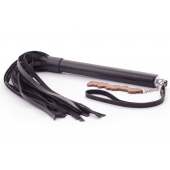 Черная кожаная плеть  Индиго  - 50 см. - Crazy Handmade - купить с доставкой в Туле