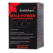 Капсулы для мужчин Erotichard male power с пантогематогеном - 20 капсул (0,370 гр.) - Erotic Hard - купить с доставкой в Туле
