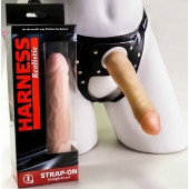 Телесная насадка-фаллос на трусиках с плугом - 16,5 см. - LOVETOY (А-Полимер) - купить с доставкой в Туле
