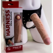 Насадка-фаллос в комплекте с трусиками Harness - 21,6 см. - LOVETOY (А-Полимер) - купить с доставкой в Туле