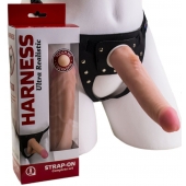 Реалистичный страпон Harness из трусиков и насадки-фаллоса - 18,5 см. - LOVETOY (А-Полимер) - купить с доставкой в Туле