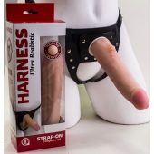 Реалистичный страпон Harness из трусиков и насадки-фаллоса - 18,5 см. - LOVETOY (А-Полимер) - купить с доставкой в Туле