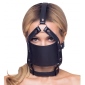 Черный намордник с кляпом-шаром Head Harness With A Gag - Orion - купить с доставкой в Туле