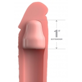 Телесная насадка-удлинитель 1 Inch Silicone X-tension - 17,8 см. - Pipedream - в Туле купить с доставкой