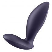 Фиолетовый анальный вибростимулятор Power Plug - Satisfyer - в Туле купить с доставкой