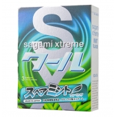 Презервативы Sagami Xtreme Mint с ароматом мяты - 3 шт. - Sagami - купить с доставкой в Туле