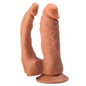 Двойной гелевый фаллоимитатор на присоске - 15 см. - LOVETOY (А-Полимер)