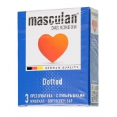 Презервативы с пупырышками Masculan Dotted - 3 шт. - Masculan - купить с доставкой в Туле