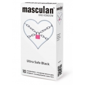 Ультрапрочные презервативы Masculan Ultra Safe Black - 10 шт. - Masculan - купить с доставкой в Туле