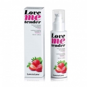 Съедобное согревающее массажное масло Love Me Tender Strawberry с ароматом клубники - 100 мл. - Love to Love - купить с доставкой в Туле
