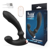 Черный вибромассажер простаты Sex Expert - 14,5 см. - Sex Expert - в Туле купить с доставкой