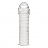 Текстурированная насадка на пенис Clear Textured Penis Enhancing Sleeve Extension - 16,5 см. - BlueLine - в Туле купить с доставкой