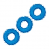 Комплект из трех голубых колец для эрекции 3-Pack Ultra-Stim Stretch Cock Rings - BlueLine - в Туле купить с доставкой