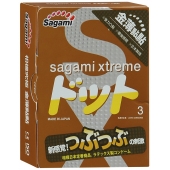 Презервативы Sagami Xtreme FEEL UP с точечной текстурой и линиями прилегания - 3 шт. - Sagami - купить с доставкой в Туле