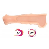 Телесная фантазийная насадка на член Cock Sleeve Size L - KOKOS - в Туле купить с доставкой