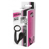 Черное эрекционное кольцо с анальной пробкой Anal Plug With Cockring - Dream Toys - в Туле купить с доставкой
