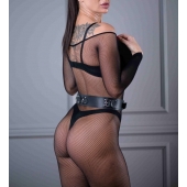 Черный кожаный пояс Sex Game - БДСМ Арсенал - купить с доставкой в Туле