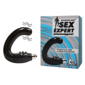 Чёрный массажёр простаты серии Sex Expert - Sex Expert - в Туле купить с доставкой