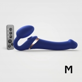 Синий безремневой страпон Multi Orgasm Size M с клиторальной стимуляцией - Strap-on-me - купить с доставкой в Туле