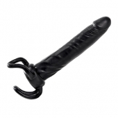 Чёрная насадка-фаллос для двойного проникновения INFLATABLE DILDO SLIM DONG  - 13,5 см. - Toyz4lovers - в Туле купить с доставкой