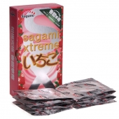 Презервативы Sagami Xtreme Strawberry c ароматом клубники - 10 шт. - Sagami - купить с доставкой в Туле