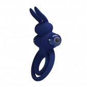 Синее эрекционное кольцо с вибростимуляцией клитора Powerful Ring - Baile - в Туле купить с доставкой