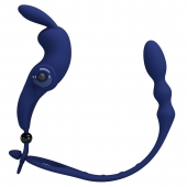 Синее эрекционное виброкольцо со съемным анальным хвостом - Baile - в Туле купить с доставкой