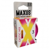 Ароматизированные презервативы Maxus Exotic Mix - 3 шт. - Maxus - купить с доставкой в Туле