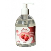 Лубрикант на водной основе Love Protection Raspberry с ароматом малины - 300 мл. - Lola Games - купить с доставкой в Туле