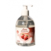 Лубрикант на водной снове Love Protection Strawberry с ароматом клубники - 300 мл. - Lola Games - купить с доставкой в Туле
