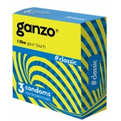 Классические презервативы с обильной смазкой Ganzo Classic - 3 шт. - Ganzo - купить с доставкой в Туле