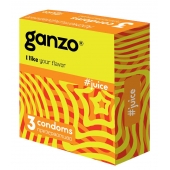 Ароматизированные презервативы Ganzo Juice - 3 шт. - Ganzo - купить с доставкой в Туле