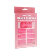 Набор из 7 розовых насадок на пенис ONE-A-DAY PENIS SLEEVES PINK - Seven Creations - в Туле купить с доставкой