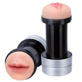 Двусторонний мастурбатор REALSTUFF 2 IN 1 HUMMER MOUTH   VAGINA - ротик и вагина - Dream Toys - в Туле купить с доставкой