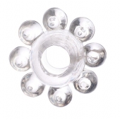 Прозрачное гелевое эрекционное кольцо-цветок - Toyfa Basic - в Туле купить с доставкой