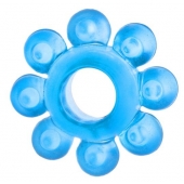 Голубая гелевая насадка-цветок - Toyfa Basic - в Туле купить с доставкой