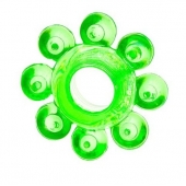 Зеленое эрекционное кольцо-цветок - Toyfa Basic - в Туле купить с доставкой